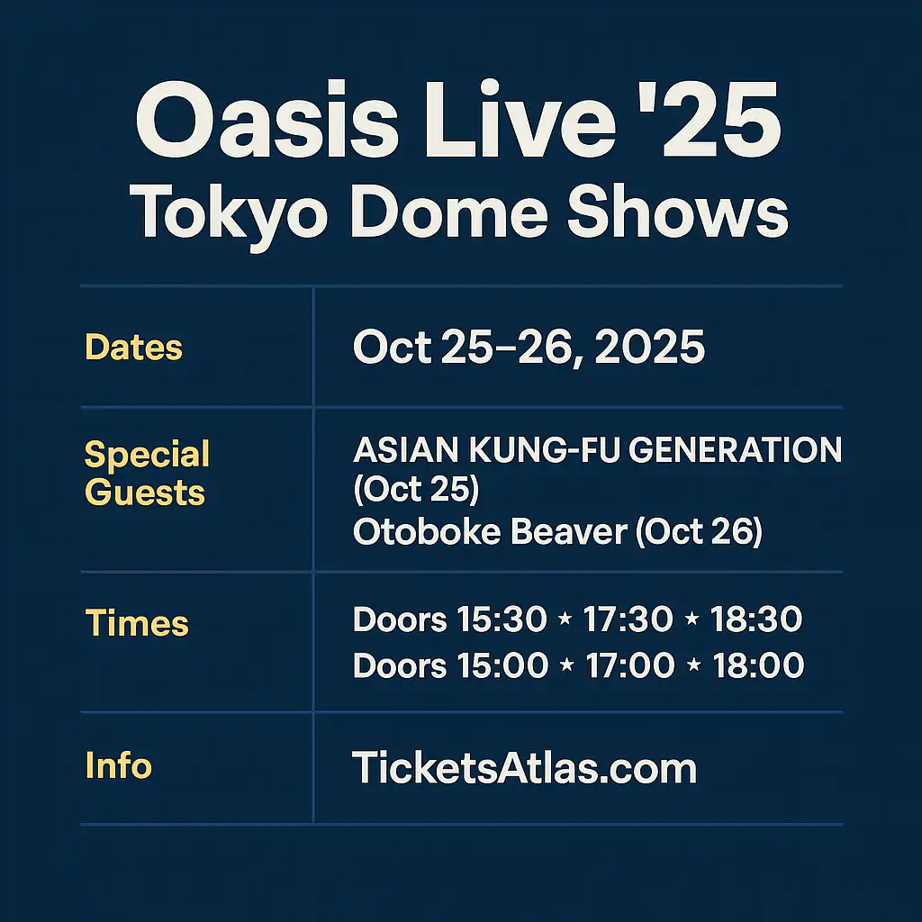 Oasis Tokyo shows infographic